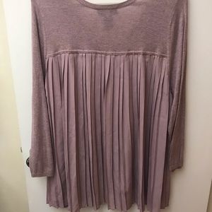 Lane Bryant Sweater Shirt with Sunburst Pleating